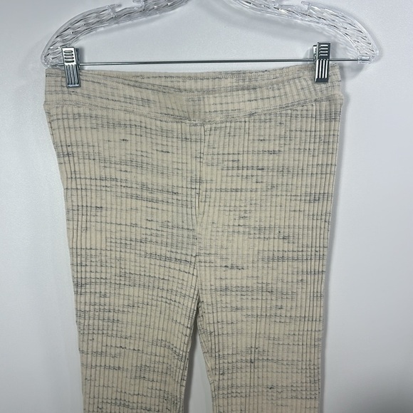 Monrow Marled Ribbed Cotton Blend Flared Pants size large. NWT.Cream color - Picture 2 of 8